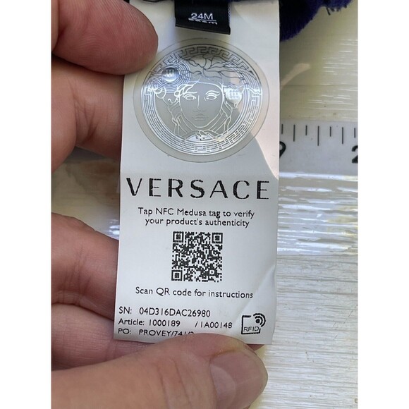 Versace Shorts Royal Blue And Yellow Logo Toddler Size 24 Months - Picture 6 of 9